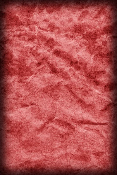 Riciclare carta Kraft screpolato macchiato macchiato rosso Vignetta Grunge Texture — Foto Stock