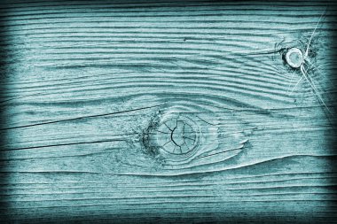 Eski yıpranmış kırık çürük ahşap ağartılmış ve camgöbeği Vignette Grunge doku lekeli