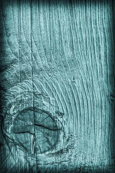 Alte geknotete verwitterte Risse morsches Holz Cyan Vignette Grunge Textur — Stockfoto