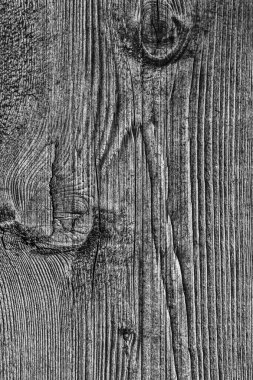 Eski düğümlü yıpranmış ahşap ağartılmış ve koyu gri doku lekeli