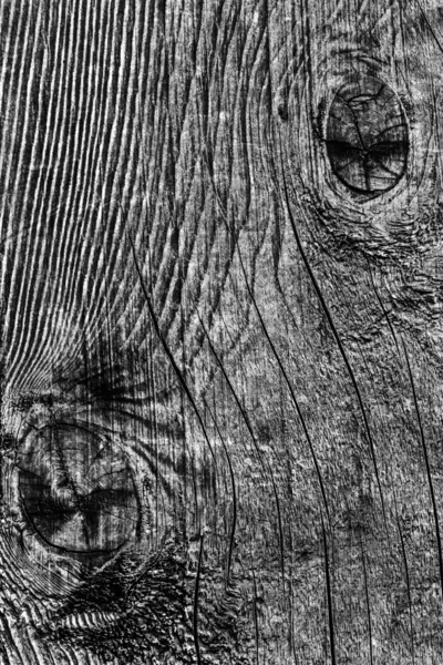 Altes geknotetes verwittertes Holz gebleicht und dunkelgrau gefärbt Grunge-Textur — Stockfoto