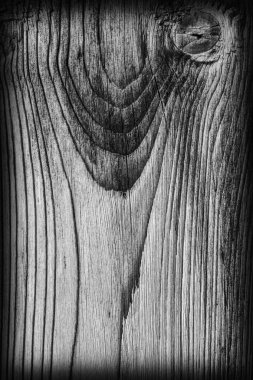 Ahşap ağartılmış ve lekeli gri Vignette Grunge doku dokuma eski yıpranmış