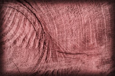 Yıpranmış eski çürümüş ahşap kırmızı Vignette Grunge doku kırık