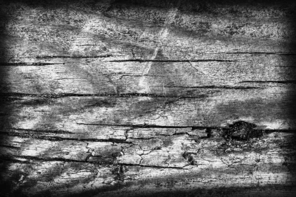 Vecchio nodo legno intemperie sbiancato e macchiato grigio Vignette Grunge Texture — Foto Stock