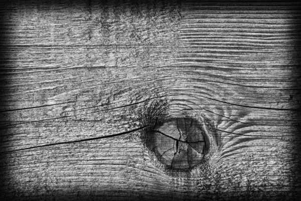 Velha madeira de nós Weathered branqueado e manchado cinza vinheta Grunge textura — Fotografia de Stock