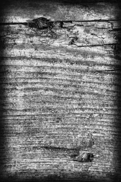 老打结风化木材漂白和染色灰色 Vignette Grunge 纹理 — 图库照片