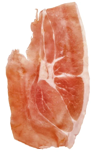 Dry Cured Pork Ham Rasher Isolated on White Background — Stock Photo, Image