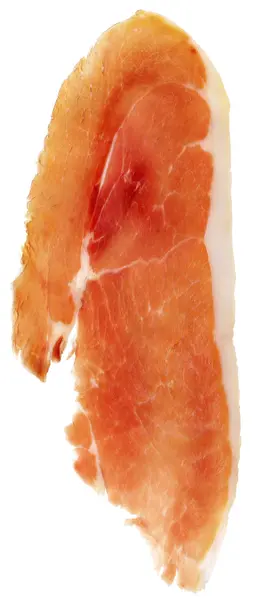 Jamón de cerdo ahumado Prosciutto Rasher aislado sobre fondo blanco —  Fotos de Stock