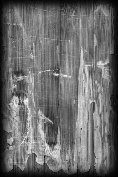 Vecchio Blockboard verniciato incrinato graffiato sbucciato Vignetta B — Foto Stock