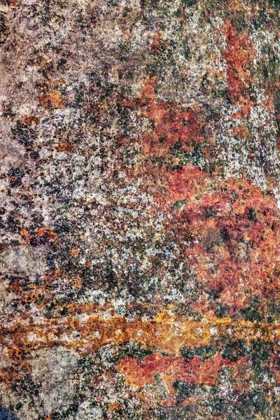 Old Badly Corroded Bituminous Riveted Metal Floater Surface Grunge Texture — Stock Photo, Image