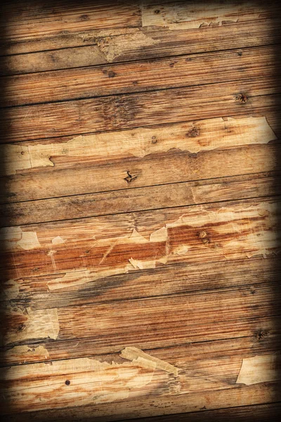 Staré lakovaný dřevěný Panel popraskané poškrábaný oloupané Vignette Grunge textury — Stock fotografie