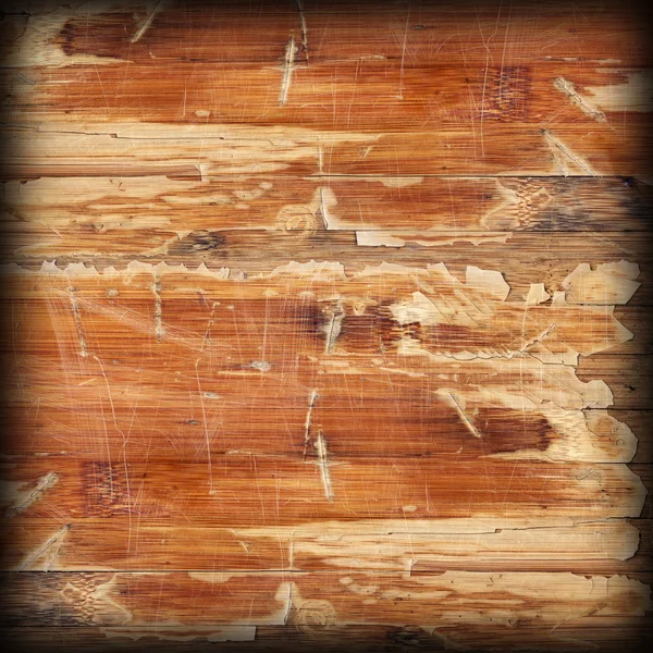 Régi fa rétegelt padlóburkolatok, lakkozott panel repedt semmiből — Stock Fotó