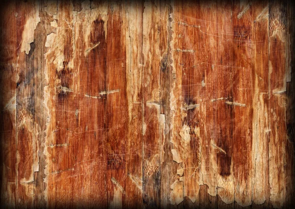 Madeira velha laminado revestimento envernizado Blockboard rachado arranhão — Fotografia de Stock