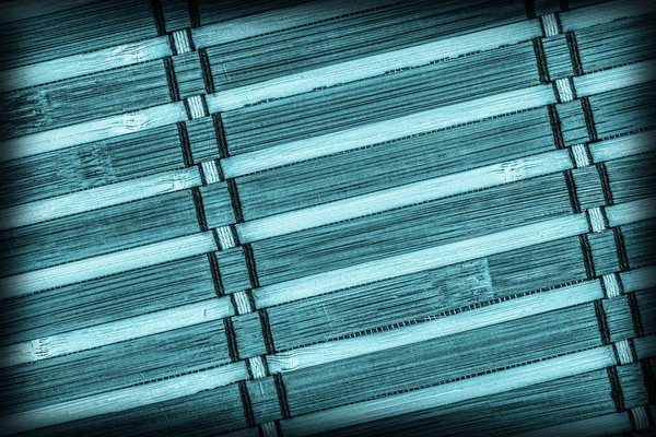 Bambusz tányéralátét cián matrica Grunge textúra minta — Stock Fotó