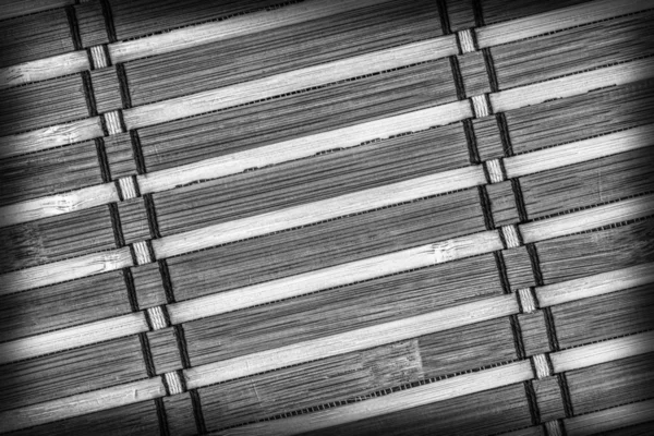 Esteira de lugar de bambu cinza vinheta grunge textura amostra — Fotografia de Stock