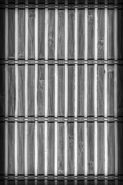 Esteira de lugar de bambu cinza vinheta grunge textura amostra — Fotografia de Stock