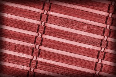 Bambu yer Mat kırmızı Vignette Grunge doku örneği