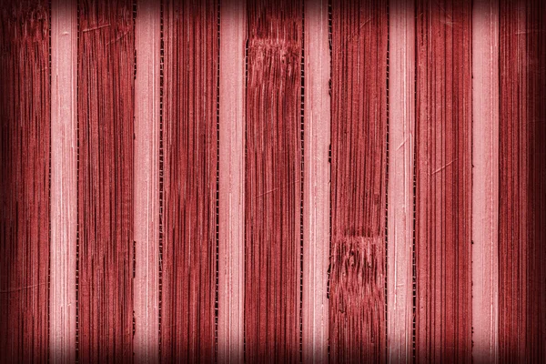 Amostra de textura de grunge de vinheta vermelha de esteira de bambu — Fotografia de Stock