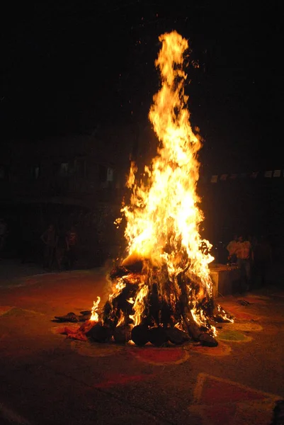 Holi Jest Jednym Tradycyjnych Festiwali Znanych Maharashtra — Zdjęcie stockowe