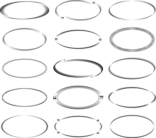 Set of oval frames. — Stock Vector