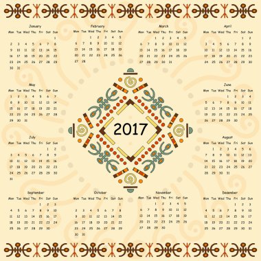 Takvim iki bin on yedinci yıl. 