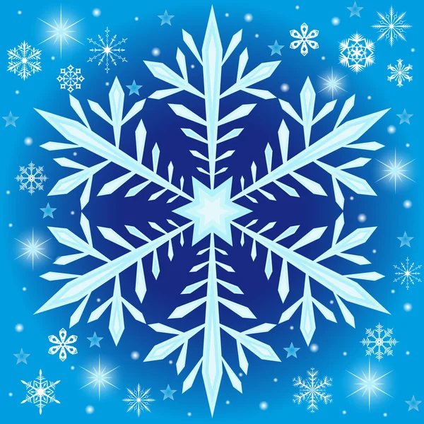 Icono copo de nieve — Vector de stock