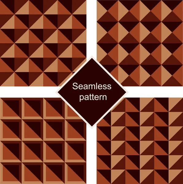 Concise seamless pattern. The geometric shapes. Set. — Stock Vector