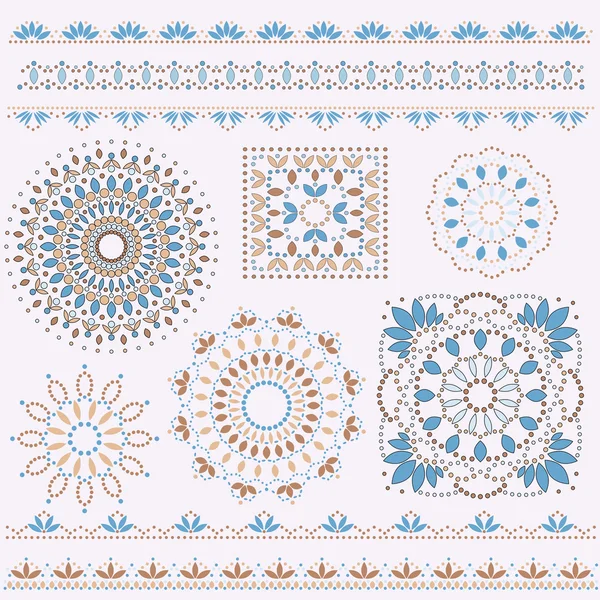 Colored lace. The elements of design. — Stock Vector