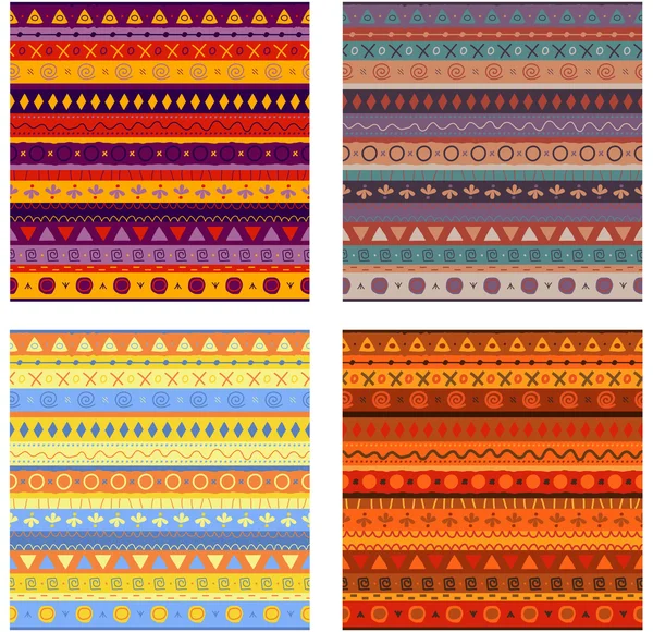 Set of seamless patterns. — Stock Vector