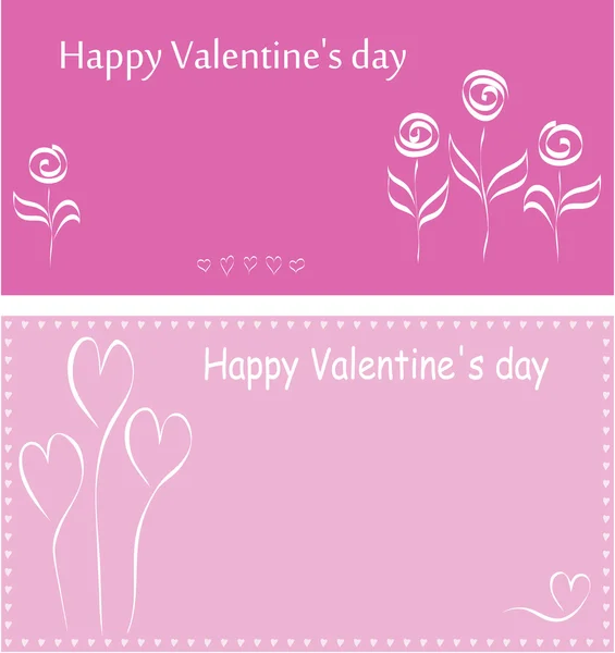 Greeting cards for Valentine's day. — Stock Vector