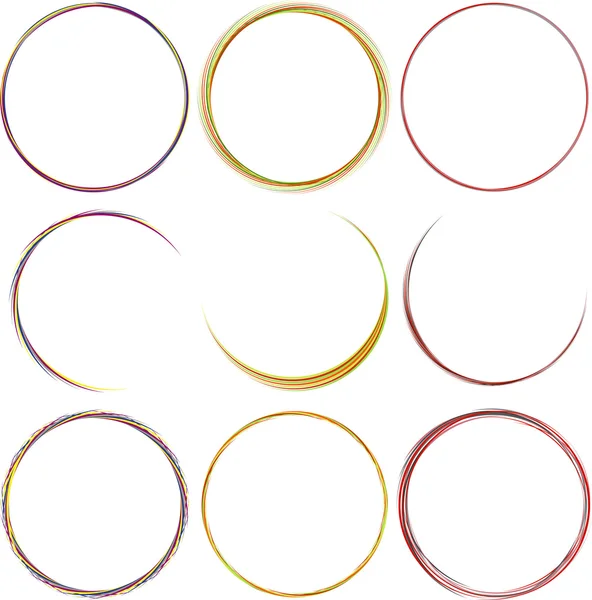 Set of round elements for design. — Stock Vector