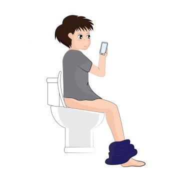 Nomophobia vektör tasarımı