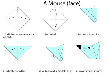 katlama kağıt renk hayvan