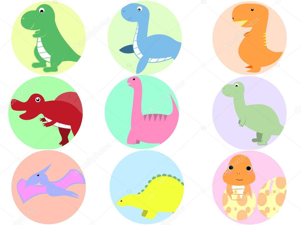color cartoon dinosaur