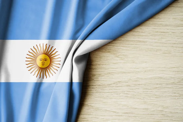 Argentína Zászló Argentína Szövetminta Zászlója Illusztráció Van Egy Kis Hely — Stock Fotó
