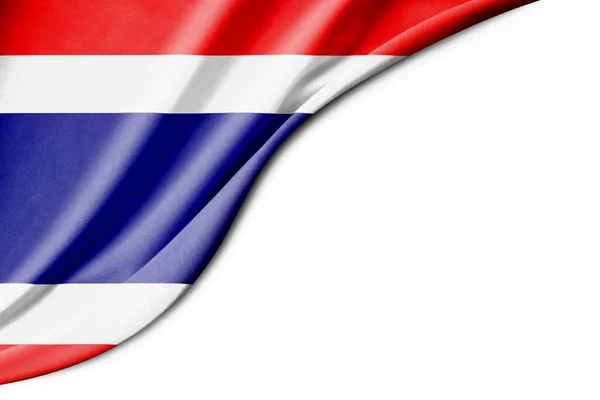 Thailand Vlag Illustratie Met Witte Achtergrond Ruimte Voor Tekst Close — Stockfoto
