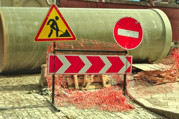 Construction site fencing — Stock Photo, Image