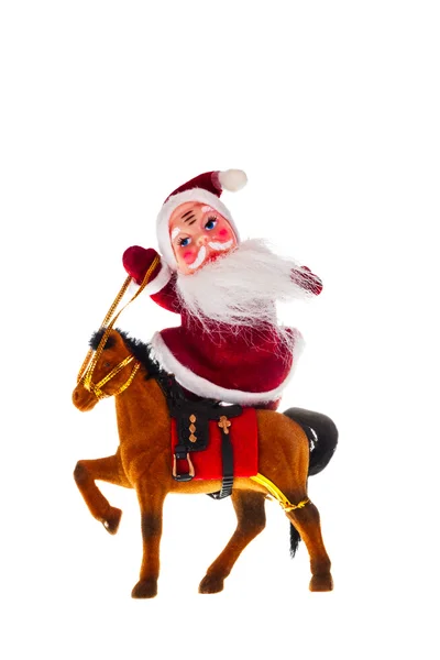 Santa claus na koniu — Zdjęcie stockowe