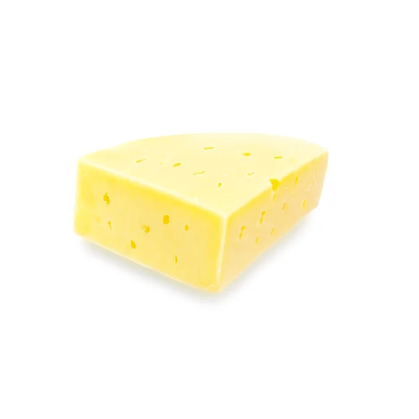 Cheese with holes, the color yellow — Stok fotoğraf