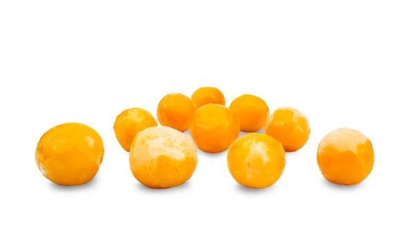 Заморожені фрукти в холодильнику, вишнева слива — стокове фото