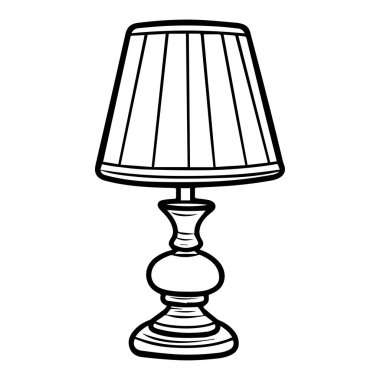 Elegant Table Lamp with Stratified Shade on a Simple Base in a Minimalist Style for Cozy and Modern Decor Settings