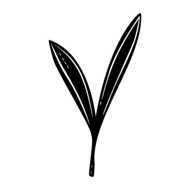 Minimalist Illustration of a Single Green Leaf Isolated on White Background Perfect for Environmental Themes and Nature Designs