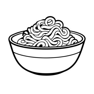 Bowl of Delicious Noodles with Curly Texture Ready for Eating or Cooking Inspiration