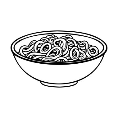 Bowl of Delicious Spaghetti Noodles Isolated on White Background for Culinary and Food Related Themes