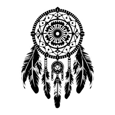 Intricate Dreamcatcher Design with Feathers and Beads for Spiritual and Bohemian Aesthetic