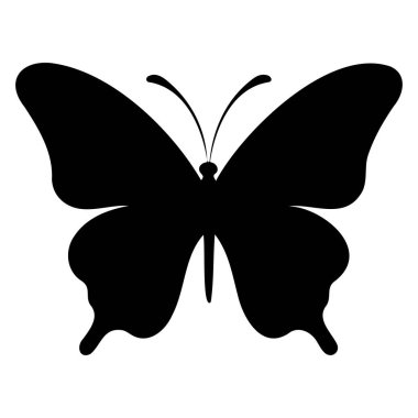 Elegant Butterfly Silhouette Design for Nature and Wildlife Enthusiasts, Perfect for Craft Projects, Fabric Patterns, and Digital Artwork Applications