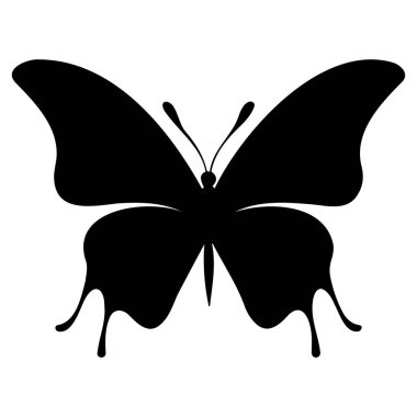 Elegant and Majestic Butterfly Silhouette for Nature Inspired Designs, Illustrations, and Graphic Art Projects with Artistic Features and Smooth Lines