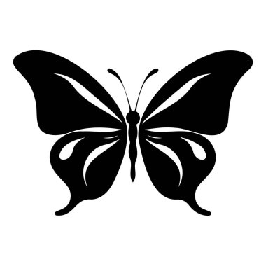 Elegant silhouette of a butterfly with intricate wing patterns, perfect for nature, transformation, beauty, or artistic themes in visual projects.