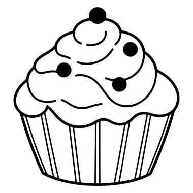 Delicious Vanilla Cupcake with Creamy Frosting and Chocolate Sprinkles for Bakery and Dessert Lovers