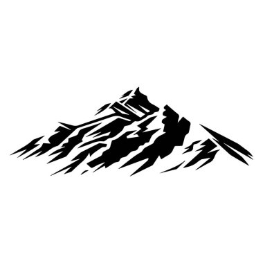 Abstract Mountain Landscape Silhouette Design with Sharp Edges and Dynamic Lines for Creative Projects and Nature-Themed Designs